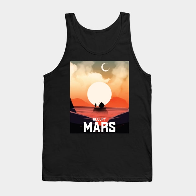 Occupy Mars Retro Tank Top by Beltschazar